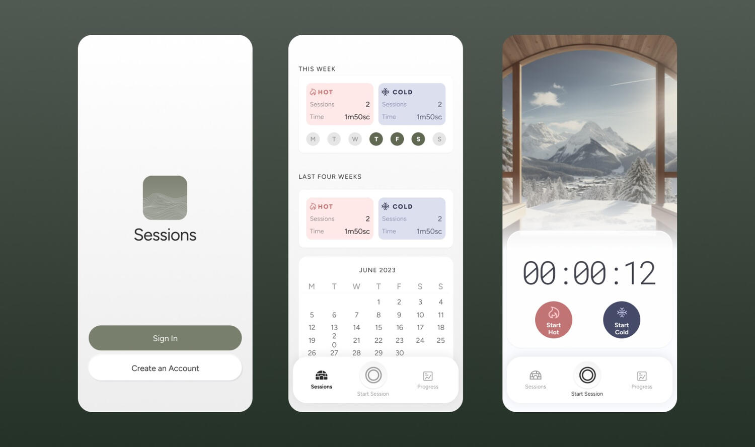 sauna session tracking app free in iOS app store